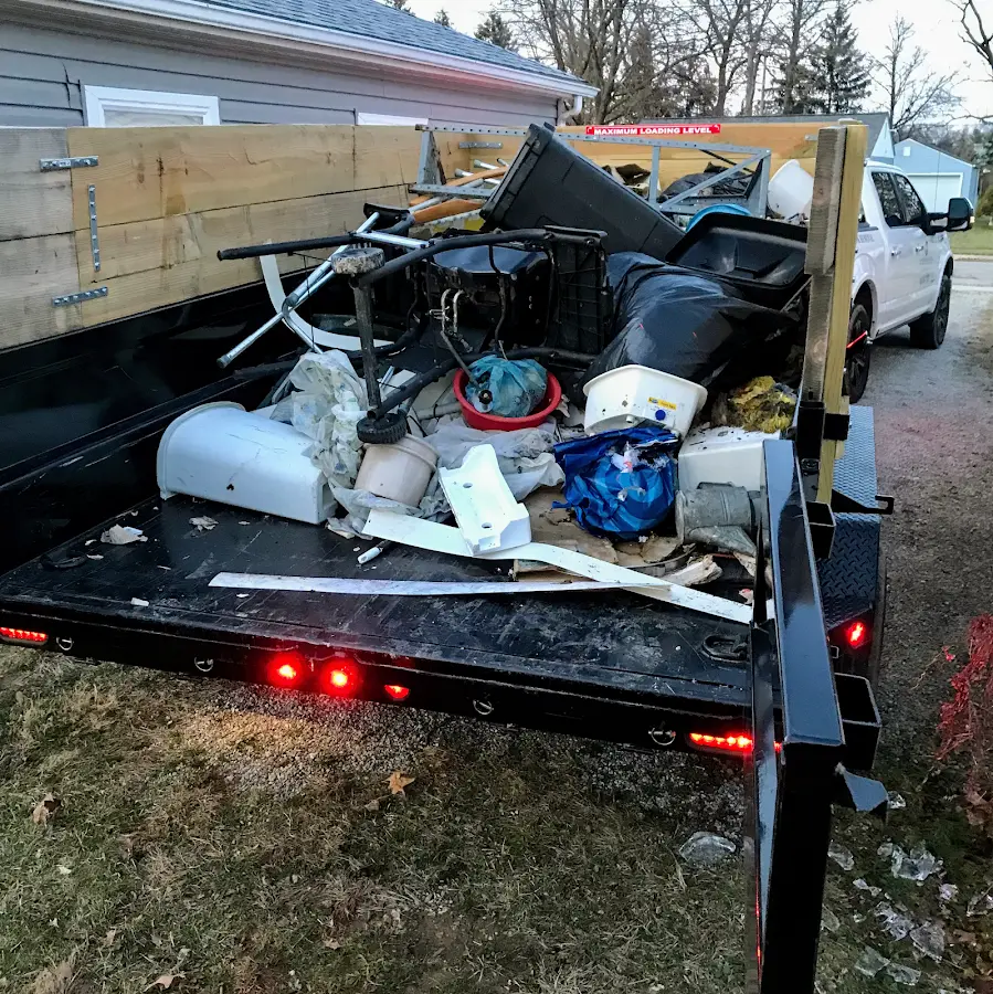 Roll-off dumpster delivered to a residential driveway in Washington